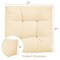 Set of 2 Outdoor Indoor Chair Cushions with Thick Cotton Filling and Reversible Design